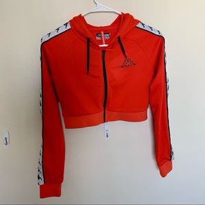 Small red cropped kappa jacket